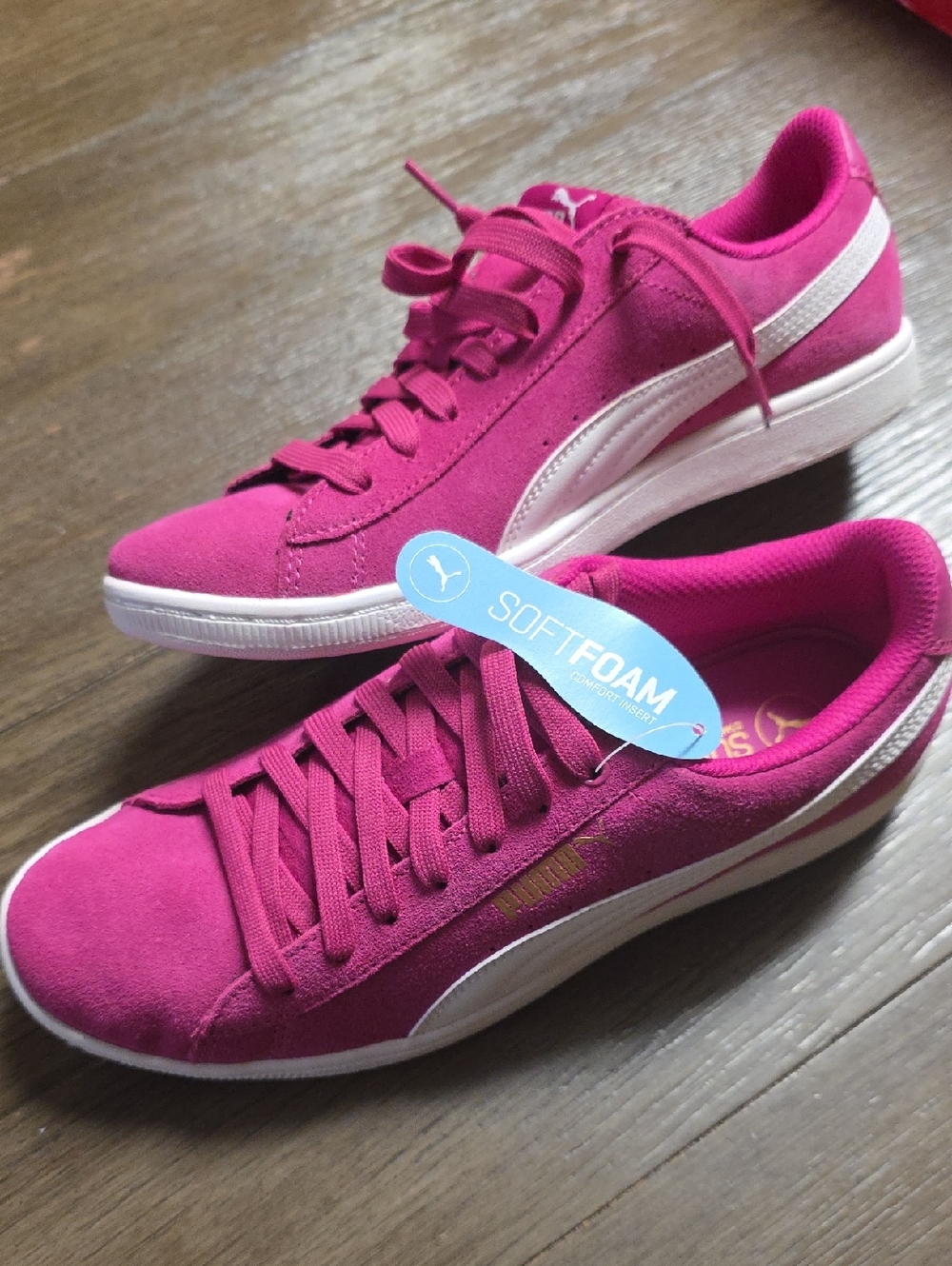 Puma Pink Suede Shoes For Women Size 8.5
